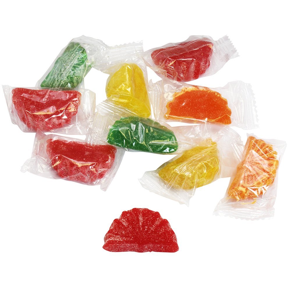 Jelly Candy Fruit Slices, Individually Wrapped, Assorted Flavors By