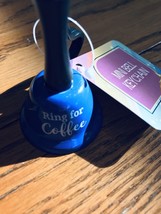 Mini Bell Key Chain. Blue. Ring for Coffee. Shipping In 24 Hours . 3281 - $9.89
