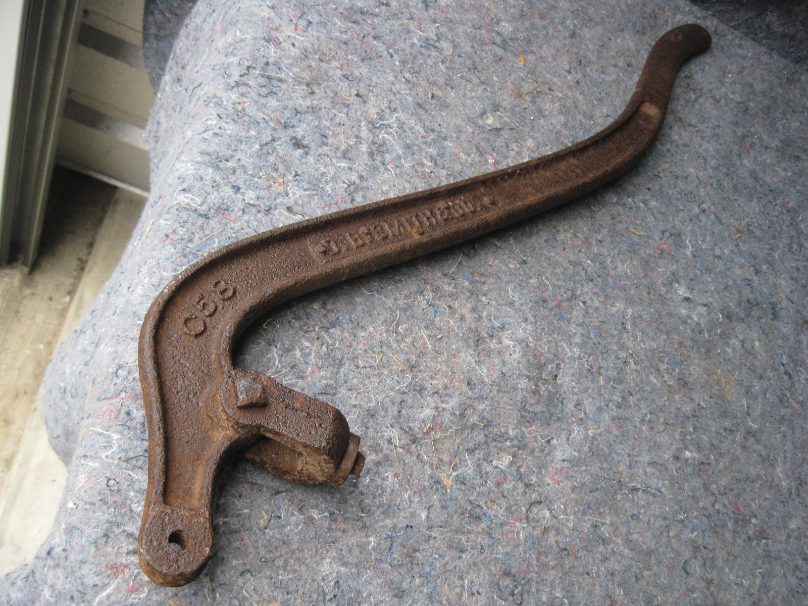 Antique Primitive Water Well Pitcher Pump Handle D.B. Smith Co Utica NY