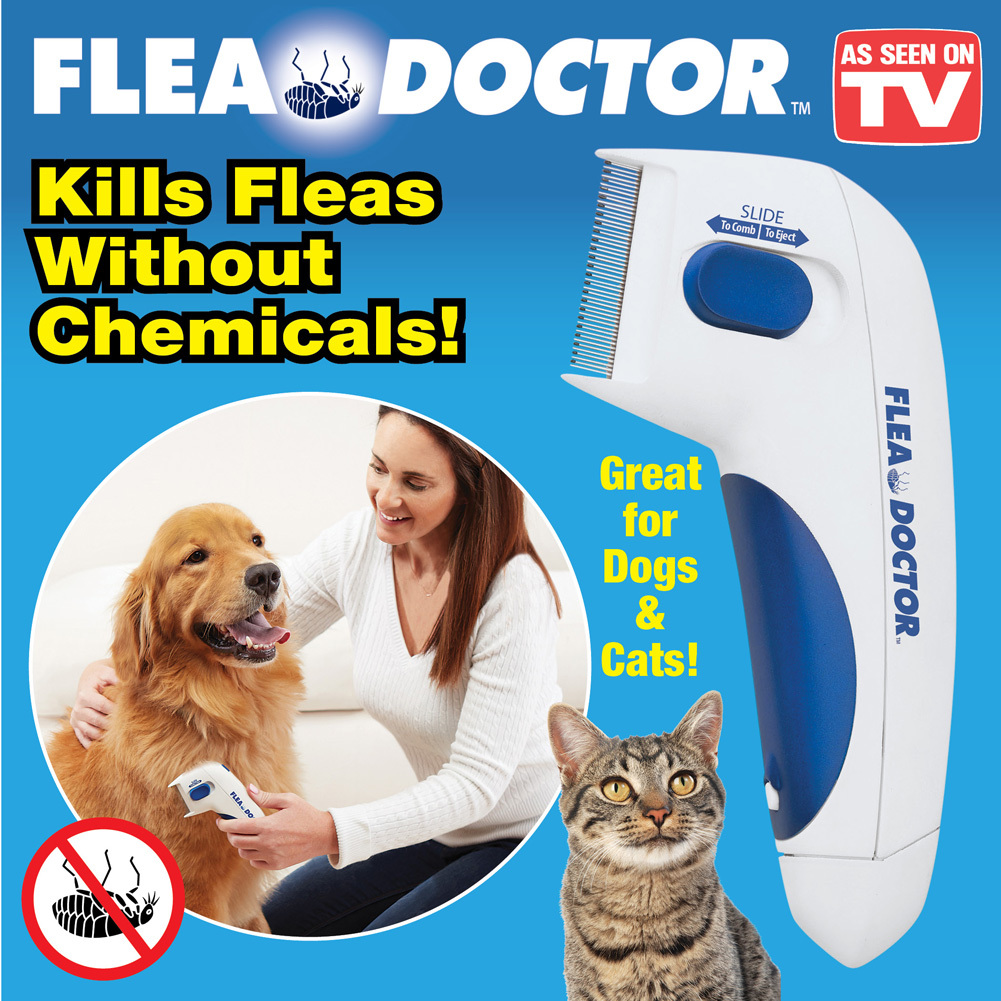 Flea Doctor Electric Flea Comb As Seen On TV Great for Dogs & Cats