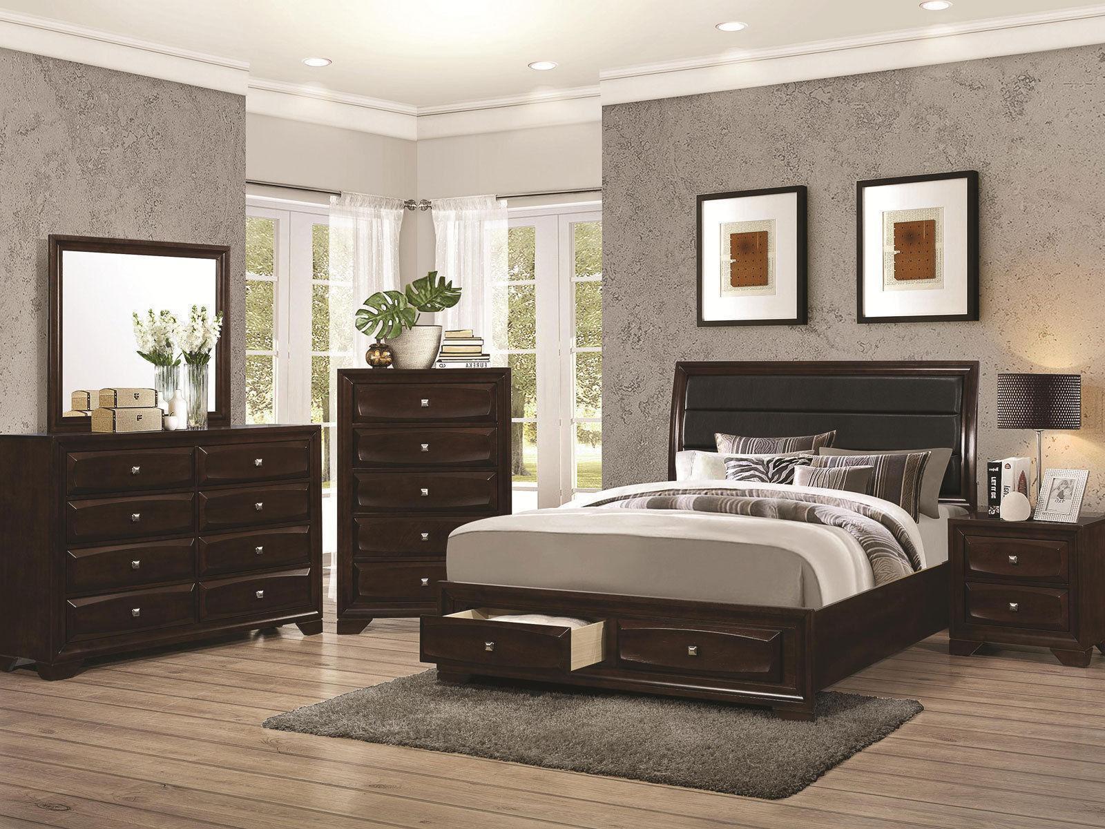 Brown Leather Bedroom Decore