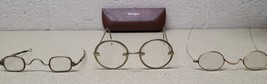 Lot of 3 Assorted Vintage Eyeglasses Frames / Spectacles rare and old - 1 Case image 2