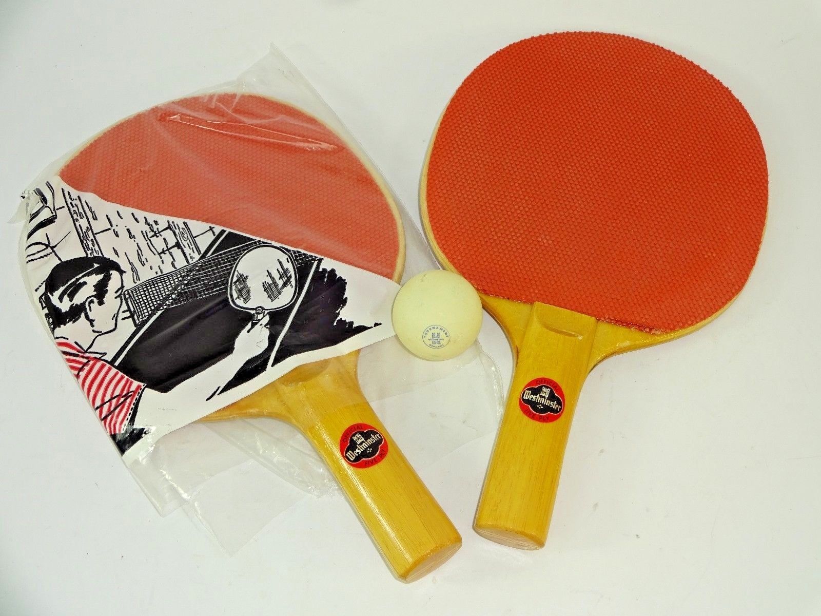 2 Westminster 5 Ply Ping Pong Paddles Wood And 50 Similar