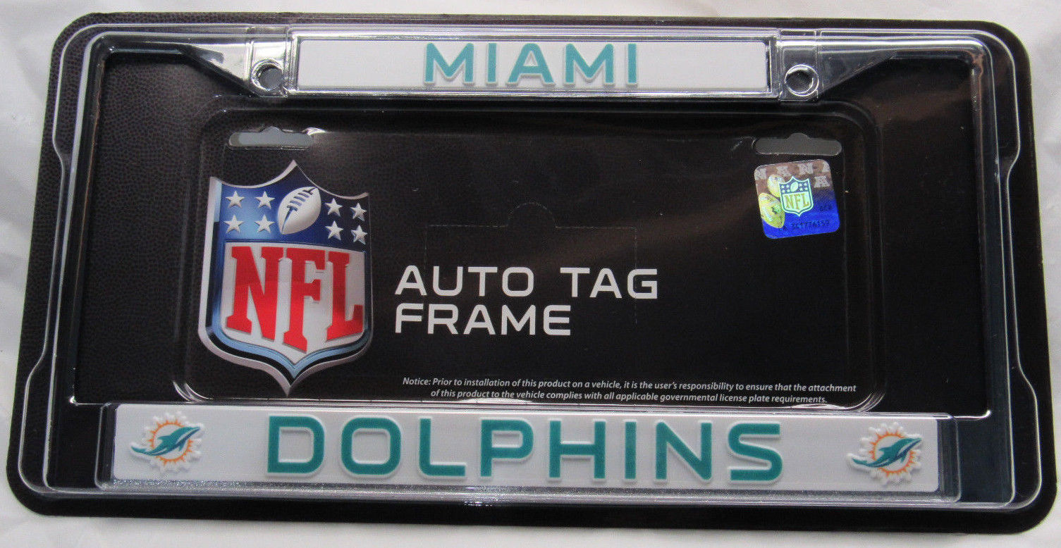 miami dolphins license plate frame