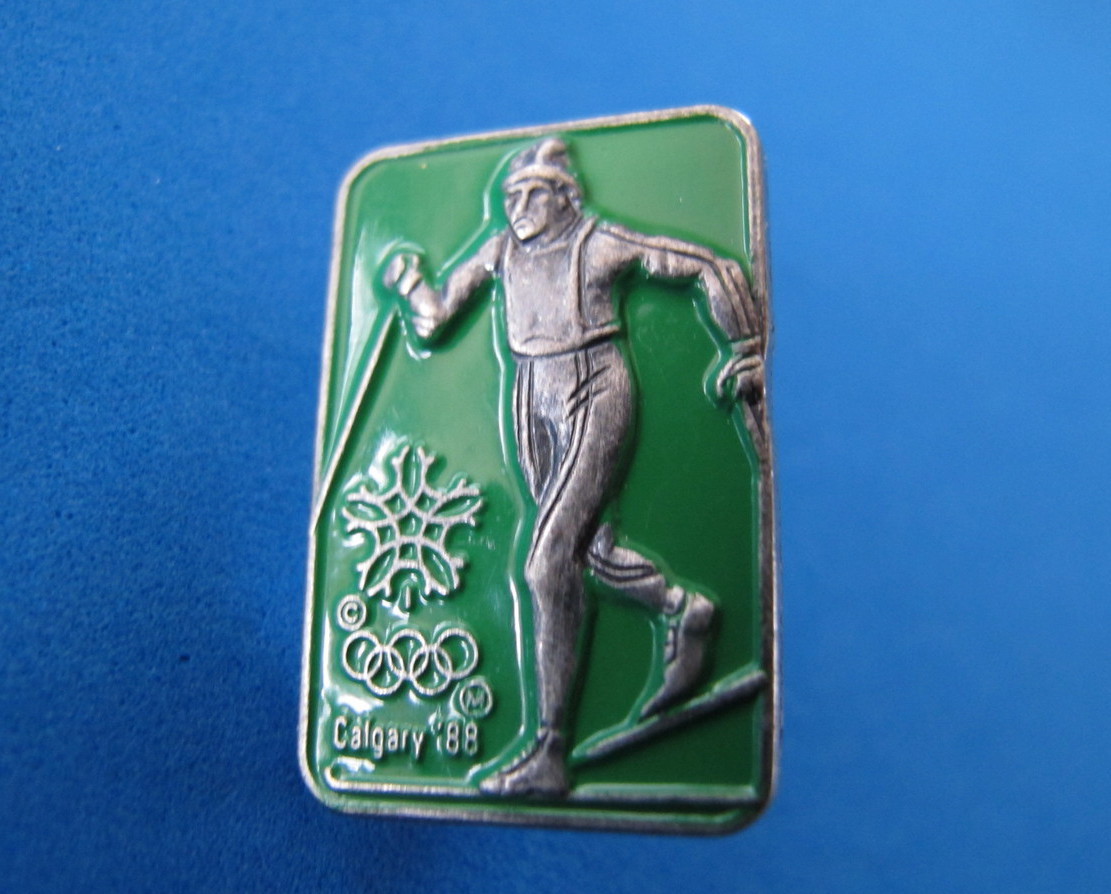 1988 CALGARY Winter OLYMPICS Lapel Pin Tie Tac Pin Hat Pin Souvenir SKI ...