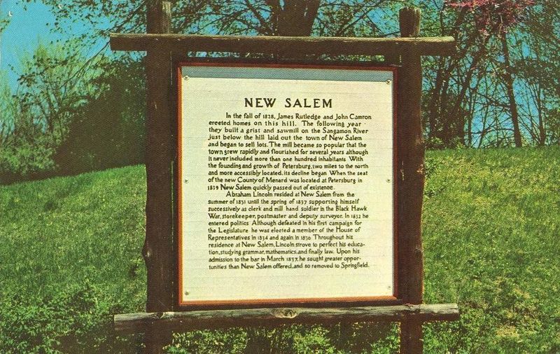 Entrance Sign, New Salem State Park, Lincoln's New Salem, Illinois