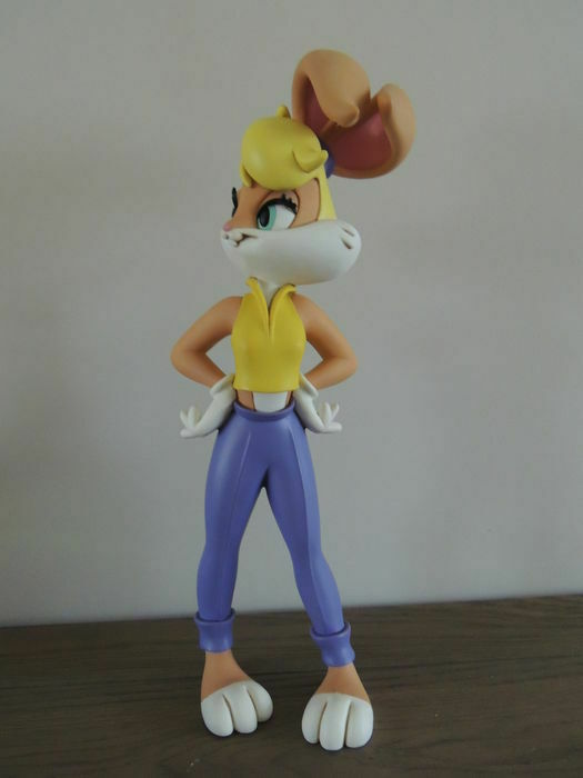 Extremely Rare Looney Tunes Bugs Bunny Lola Bunny Standing Big Figurine Statue Looney Toons 1326