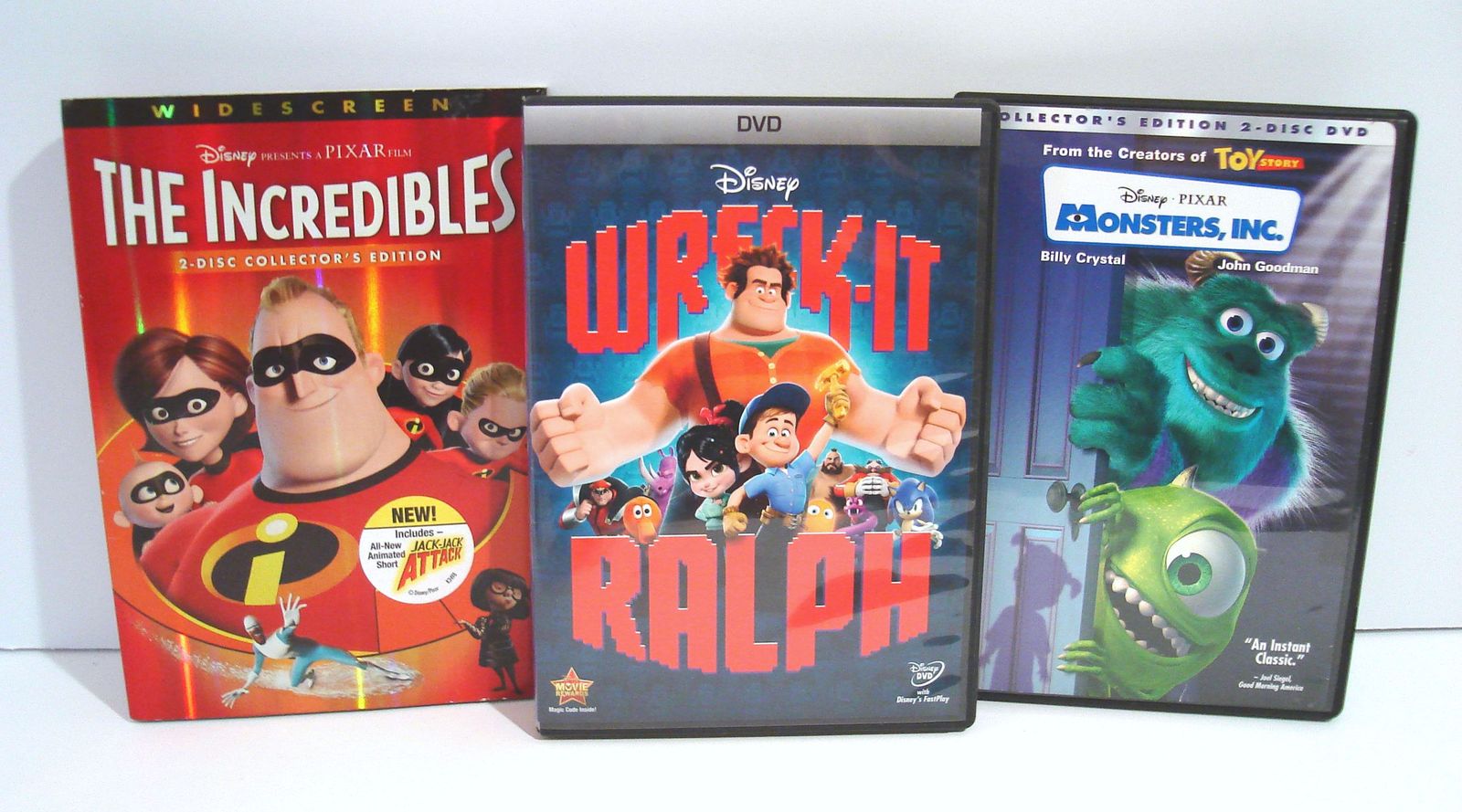 Disney's The Incredibles WRECK- IT RALPH Monsters Inc. Walt Disney DVD ...