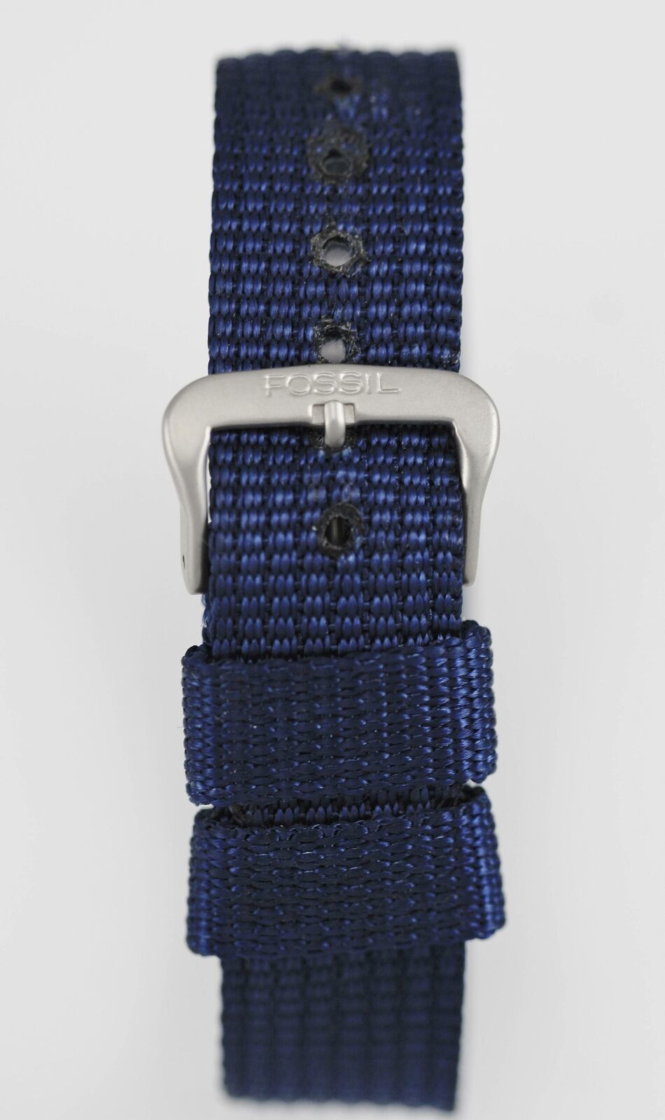 Fossil Unisex Navy Blue Nylon Replacement One Piece Watch Band 18mm