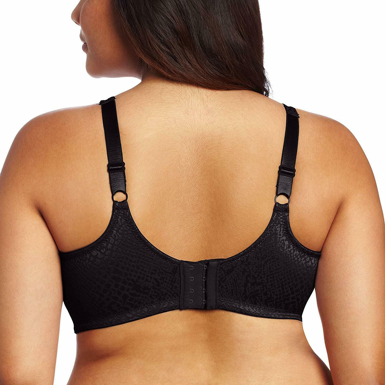 Bali BLACK Double Support Minimizer WireFree Bra, US 34DDD, UK 34E