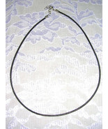 NEW BLACK 2.5 mm LEATHER CORD 17 - 18 INCH NECKLACE CORD WITH EXTENDER C... - $5.99