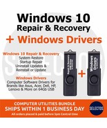 Windows 10 Repair Recovery plus Windows Drivers for Most PC brands - $29.99