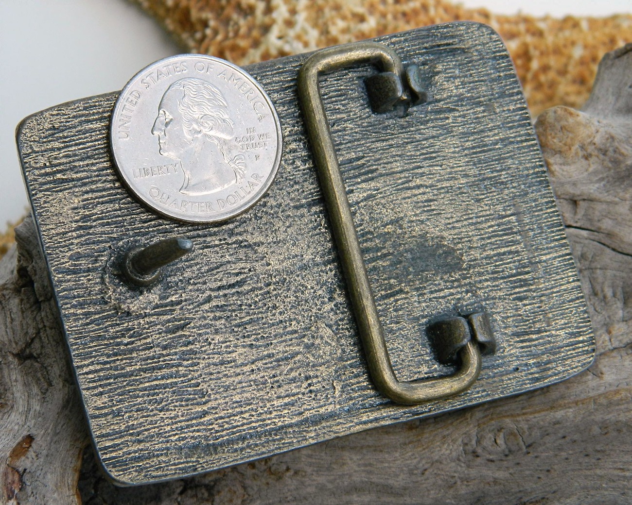 Vintage Lancer Texas Armadillo Belt Buckle Brass 1970s Belt Buckles