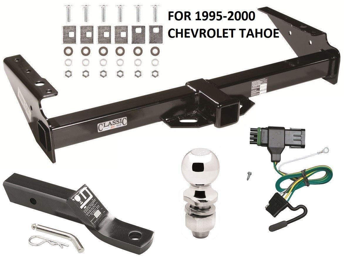 1995-2000 CHEVROLET TAHOE COMPLETE TRAILER HITCH W/ WIRING KIT BALL