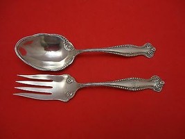 Canterbury by Towle Sterling Silver Salad Serving Set Two Piece Beaded 8 7/8" - $409.00