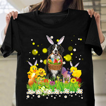 Bernese Mountain With Easter Eggs And Cute Ducks T-Shirt, Dog Lovers Bernese Mou - $11.99+