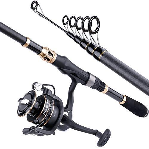 PLUSINNO Fishing Rod and Reel Combos Carbon Fiber
