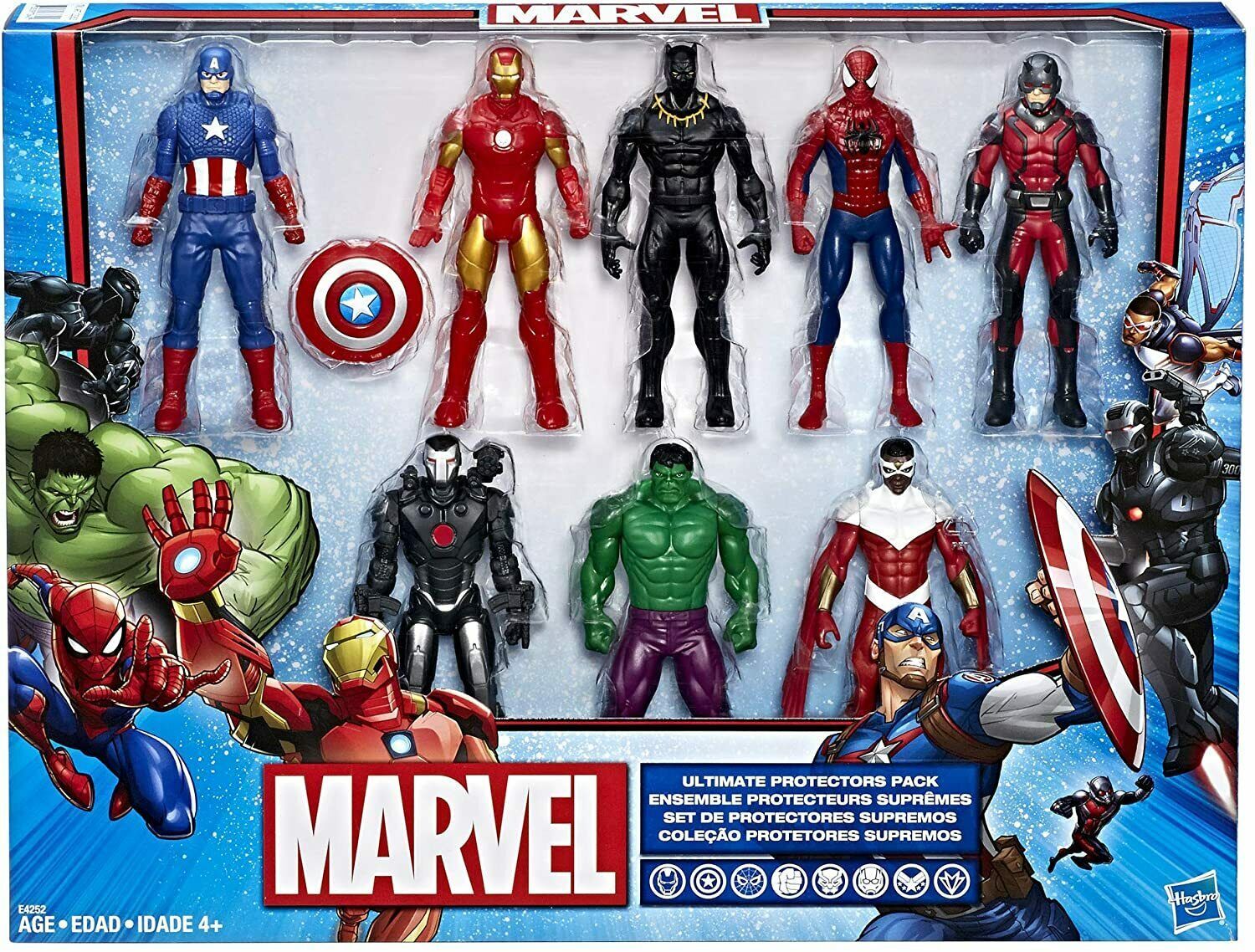 Marvel Avengers Action Figures set of 8 Iron Man Black Panther Captain America