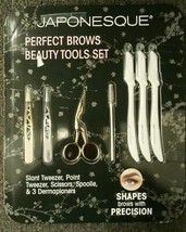 Open Box Japonesque Perfect Brows Beauty Tools Set 7 Pieces - $17.09