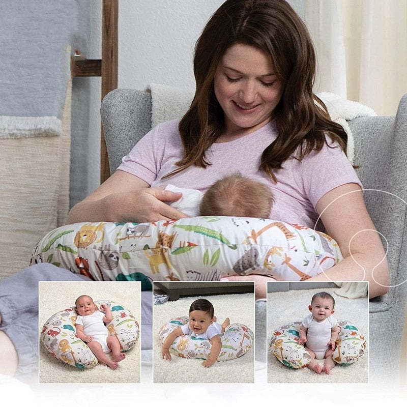 Cotton Newborn Baby Nursing Pillow U-Shaped Breastfeeding Pillow Washable Detach