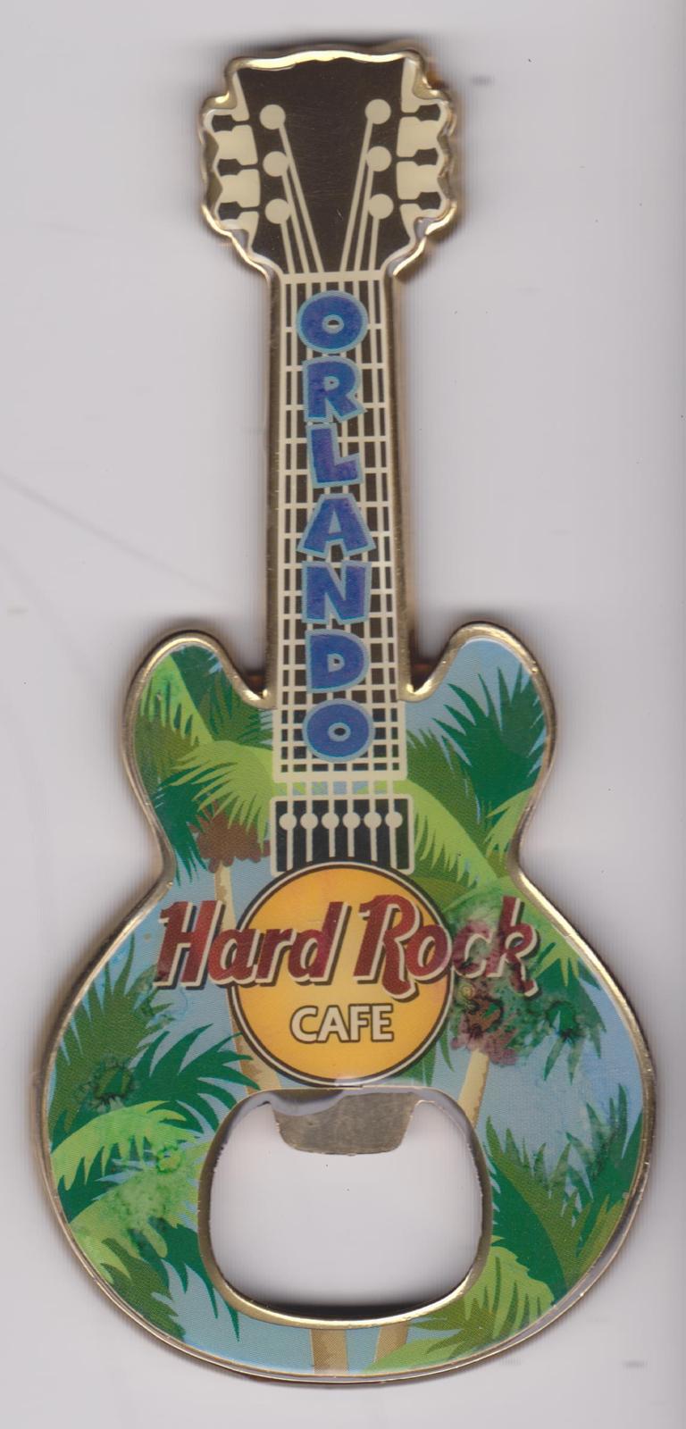 HARD ROCK CAFE ORLANDO FLORIDA PALM BOTTLE GUITAR OPENER BEER