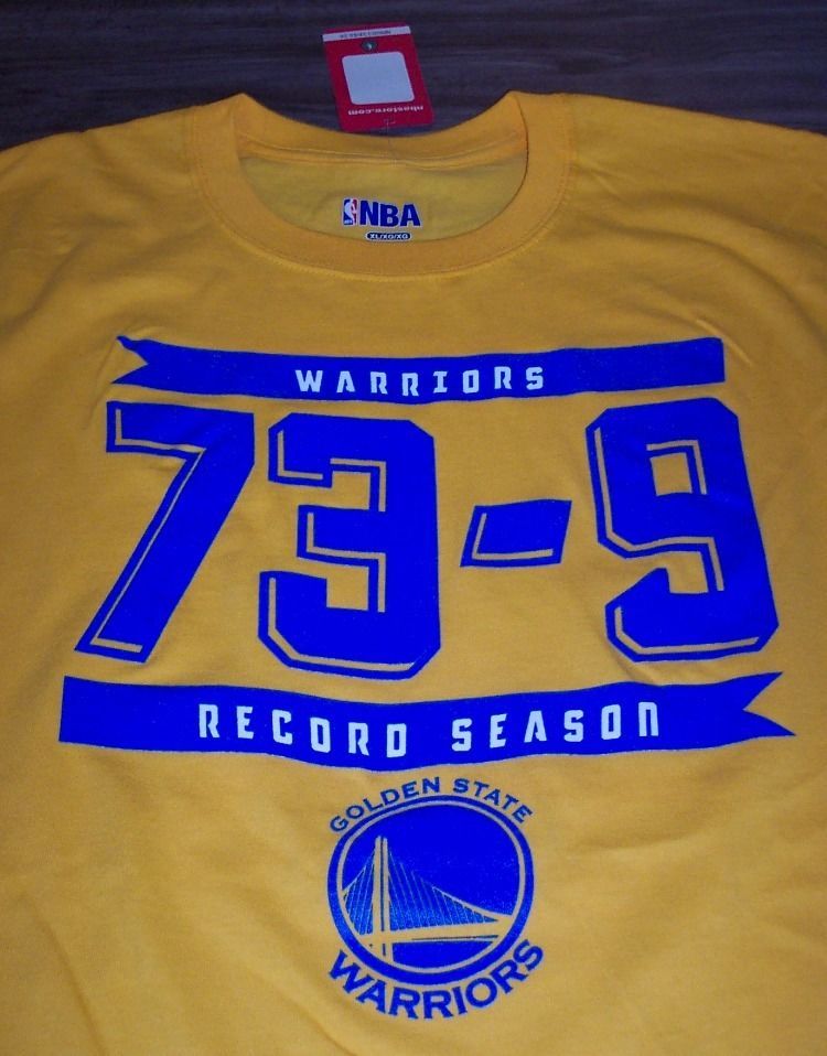 GOLDEN STATE WARRIORS 739 RECORD SEASON NBA BASKETBALL TShirt MEDIUM