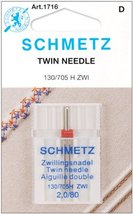 Schmetz Twin Machine Needle 1/Pk- Size 2.0 12/80 - $6.85