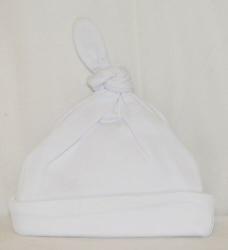 Blanks Boutique Infant Baby Beanie Knot Cap Hat One Size White