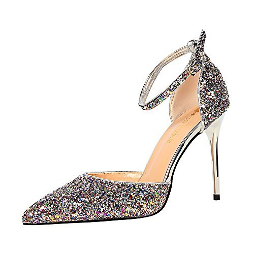 Glitter Lady Dress Shoes Women Pumps Heels Party Festival Wedding Shoes ...