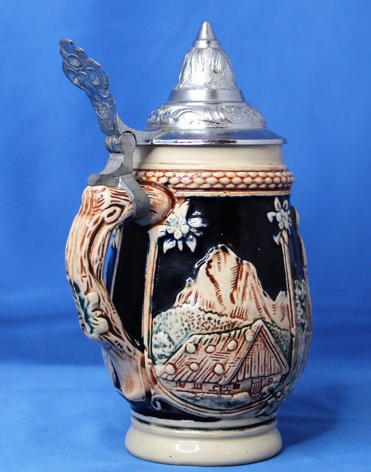 DBGM German Beer Stein 7" w Pewter Lid Made In Germany Germany