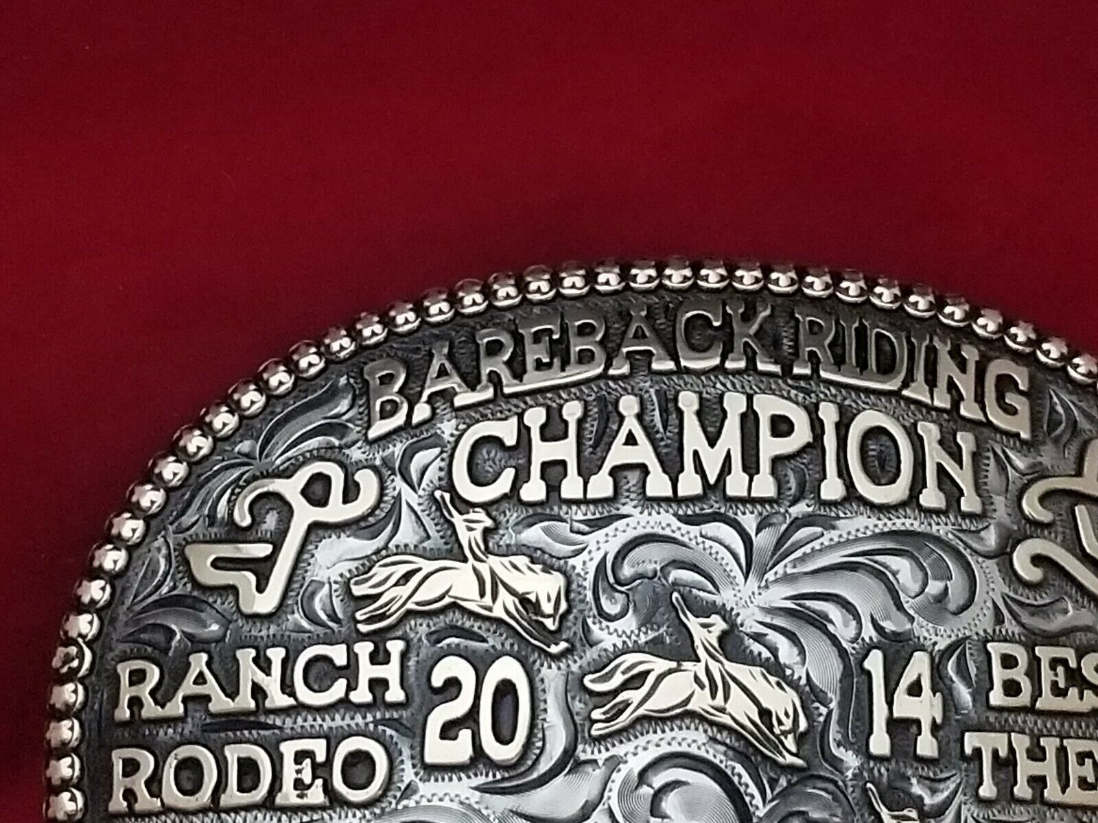 2014 RODEO TROPHY BELT BUCKLE~DALLAS TEXAS BAREBACK CHAMPION VINTAGE ...