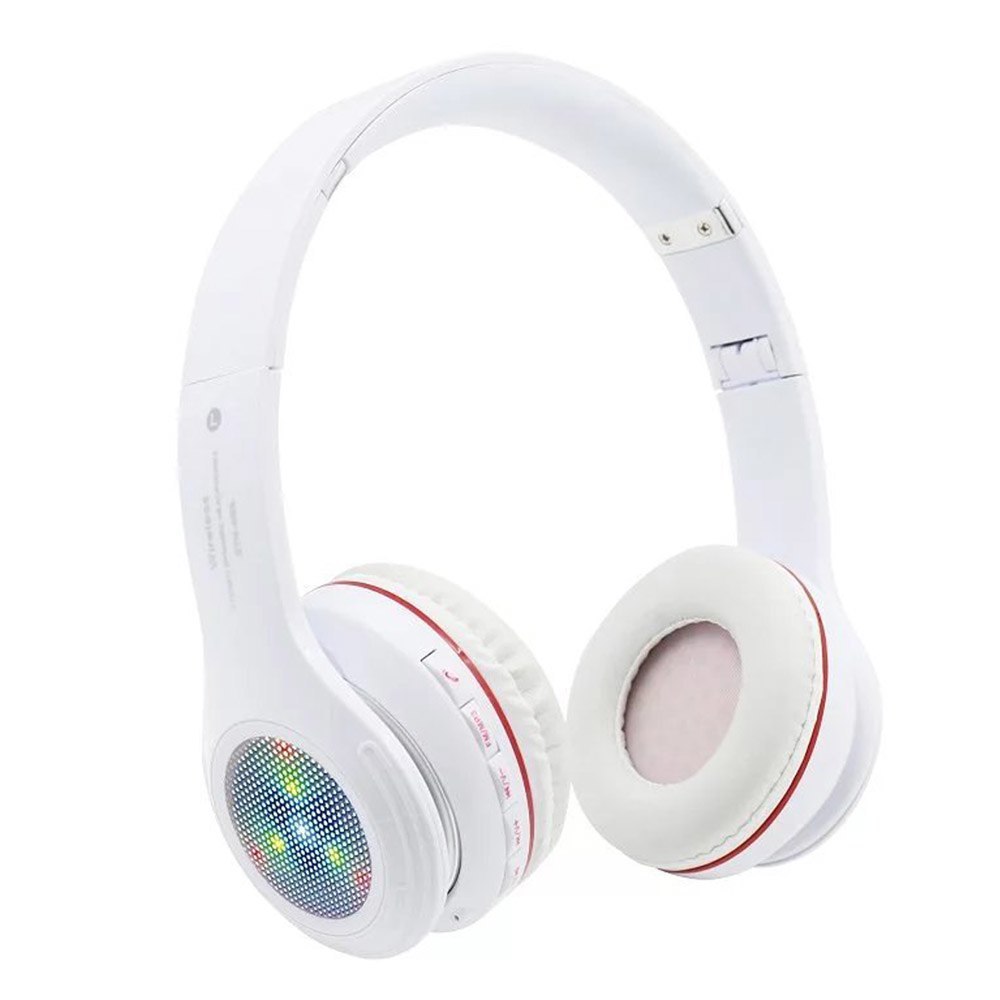 Wireless/Wired Over Ear, LED Light Up Headphones with Noise Cancelling