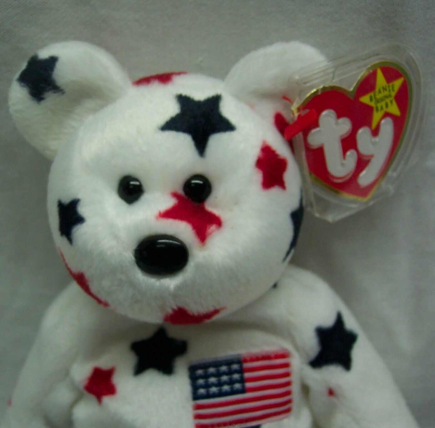 TY Beanie Baby GLORY THE PATRIOTIC STAR TEDDY BEAR 8" Stuffed Animal