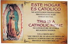 CEDULA DE ESTE HOGAR ES CATOLICO / THIS IS A CATHOLIC HOME