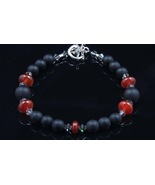 Bracelet_Black Onyx, Carnelian, and Black Diamond Crystals - $45.00