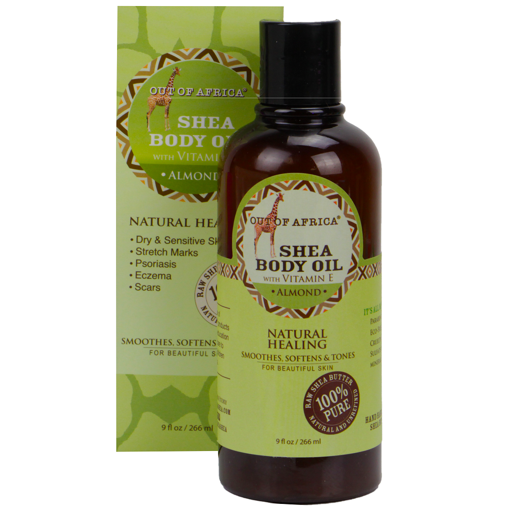 Out of Africa Almond Shea Body Oil 9 Ounces 2 Pack Bath Oils