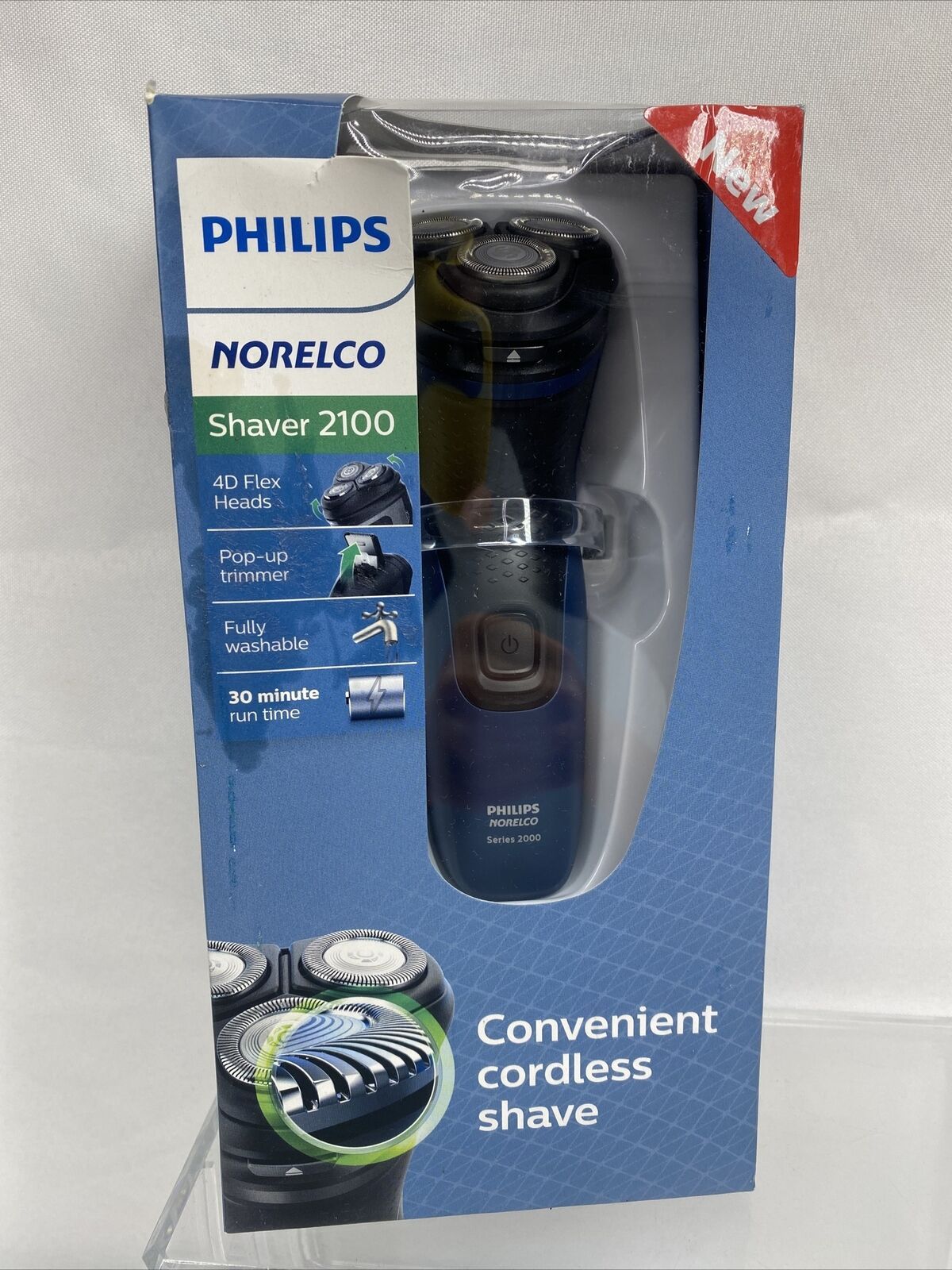Philips Norelco Cordless Shaver 2100 S1111/81 4D Flex Heads Pop Up ...