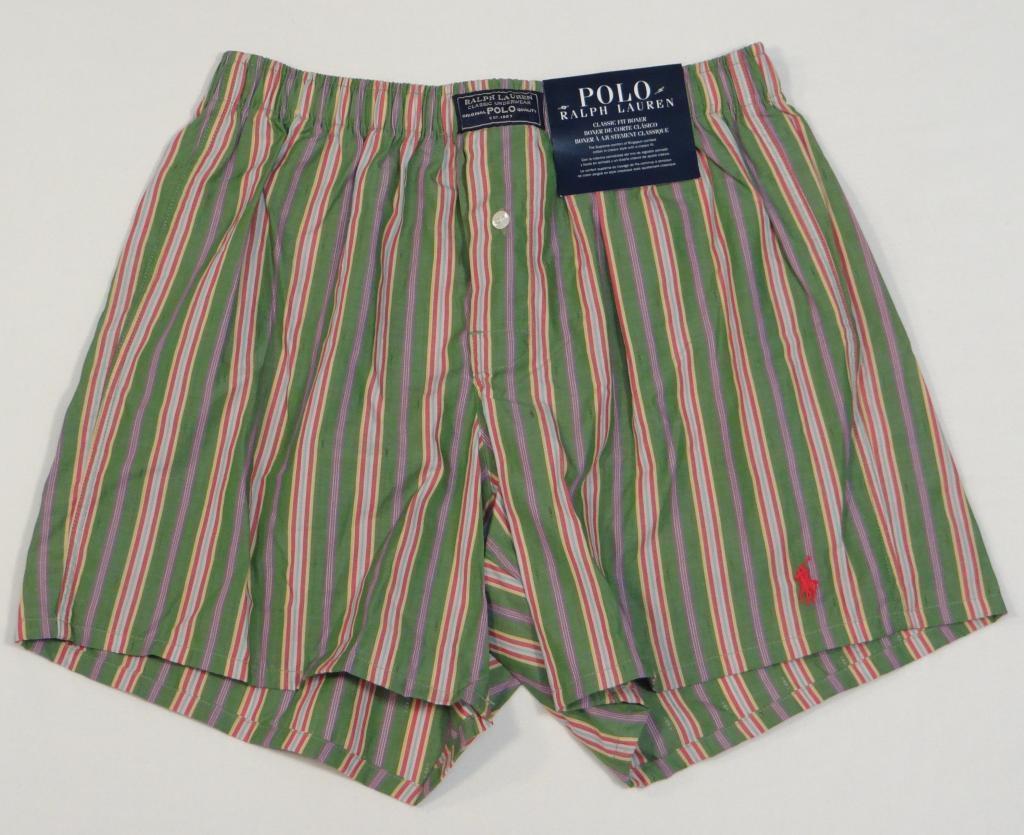 Polo Ralph Lauren Green Stripe Classic Fit Boxer Underwear Mens NWT ...