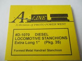 A-Line # D-1070 Diesel Locomotive Stanchions Extra Long 1" Pack 35 HO Scale image 3