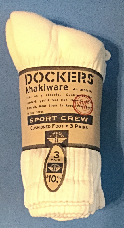 Dockers Khakiware 3 Pack of Classic Sport Crew Socks Sizes 8-12 White ...