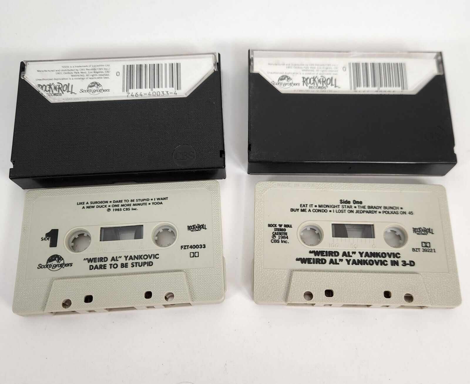 Weird Al Yankovic Cassette Tape Set of 2 in 3-D Dare to be Stupid Eat ...