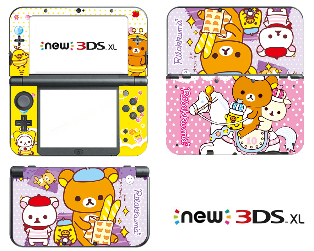 Rilakkuma Cute Vinyl Decal Skin Sticker Wrap Case for New Nintendo 3DS