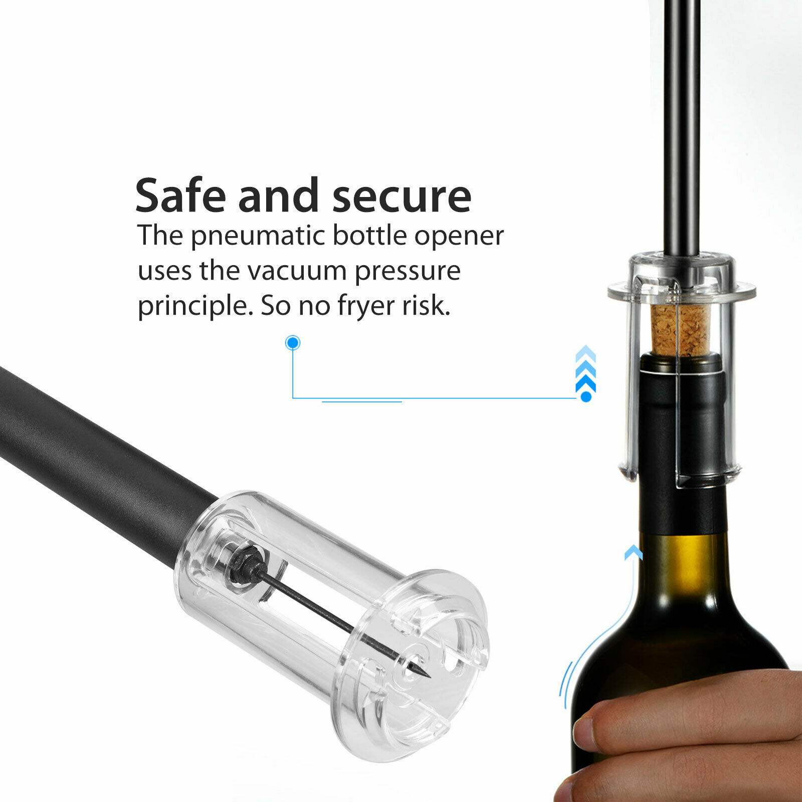 Air Pump Pressure Red Wine Bottle Opener Easy Corkscrew Cork Removal