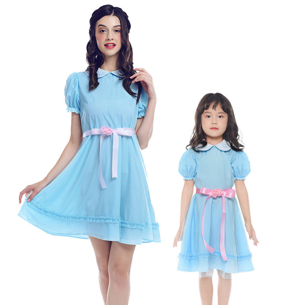 The Shining Grady Twins Blue Girl Kids Lolita Dress Cosplay Costume ...