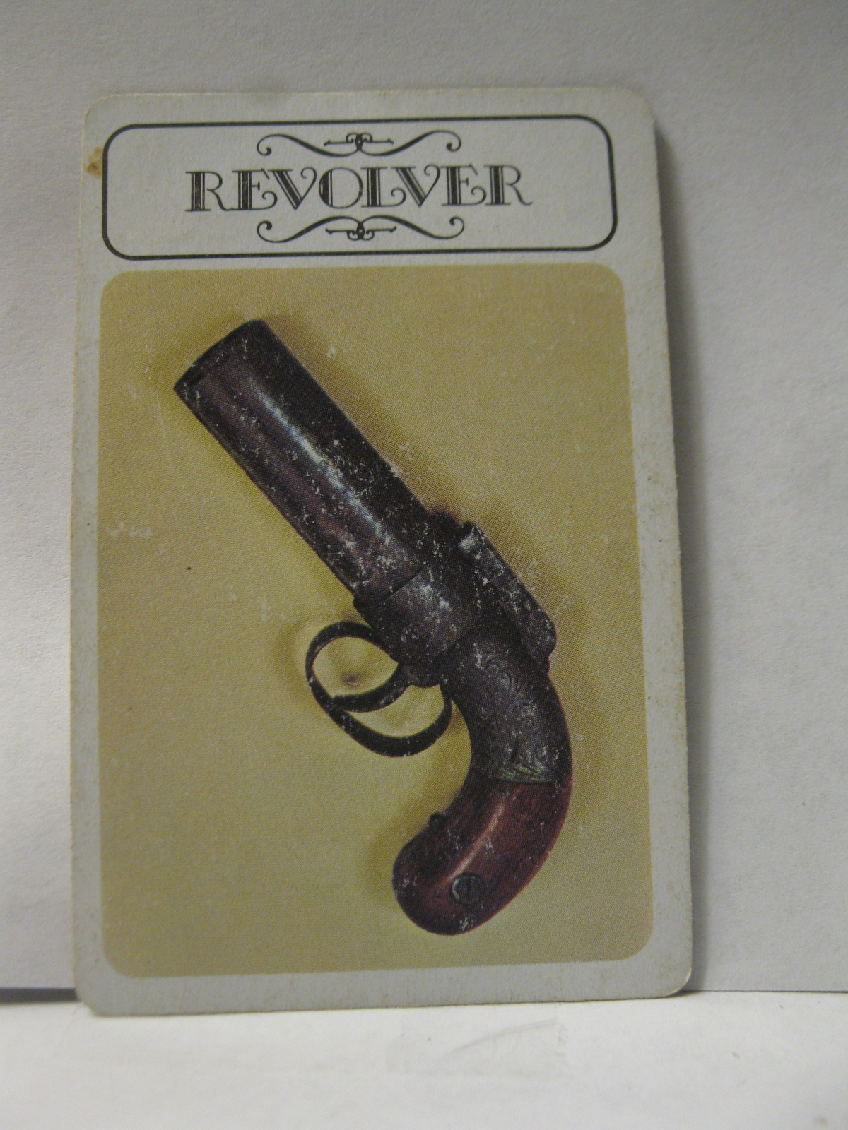 1979 Clue Board Game Piece: Revolver Weapon Card - Game Pieces, Parts