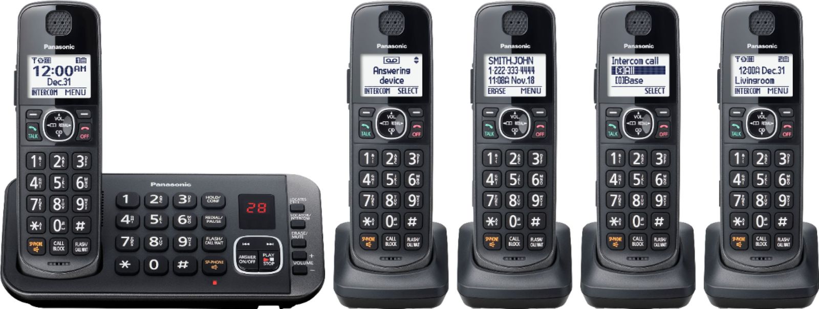 Kx-Tge645M Dect 6.0 Expandable Cordless Phone System With Digital Ing System