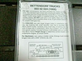 Micro-Trains Stock # 00302024 (1002) Bettendorf Trucks Long Extension N-Scale image 3