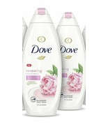 2 PACK DOVE BODY WASH PEONY &amp; ROSE OIL EFFECTIVELY WASHES AWAY BACTERIA   - $29.70