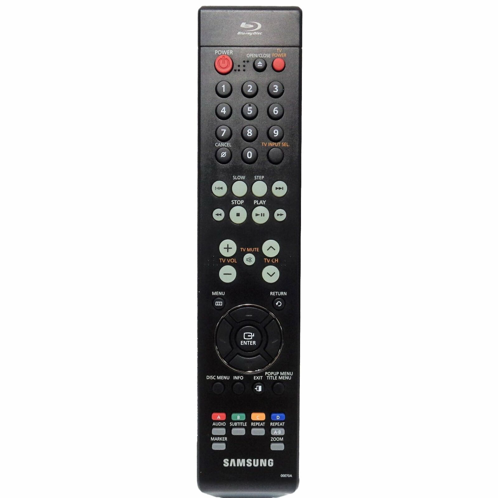 Primary image for Samsung 00070A Factory Original Blu-Ray Player Remote BD-P1000, BD-P1200