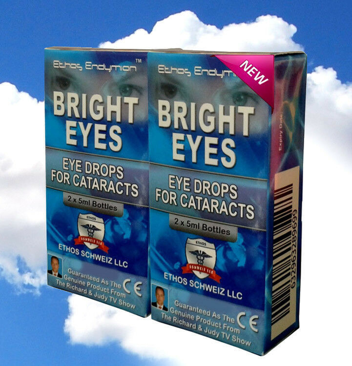 Ethos Bright Eyes NAcetylCarnosine Eye drops for Cataracts 2 Boxes 20ml Eye Drops & Wash